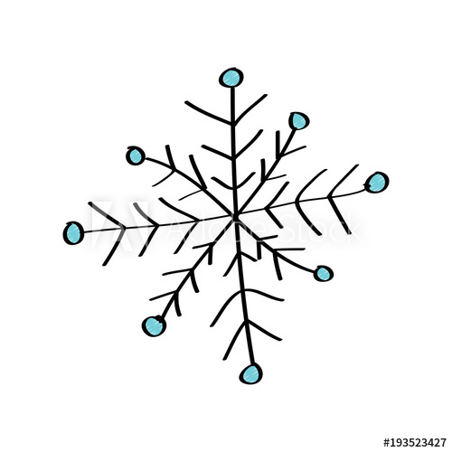 500x500 Winter Season Snowflake Cold Icon Vector Illustration Drawing