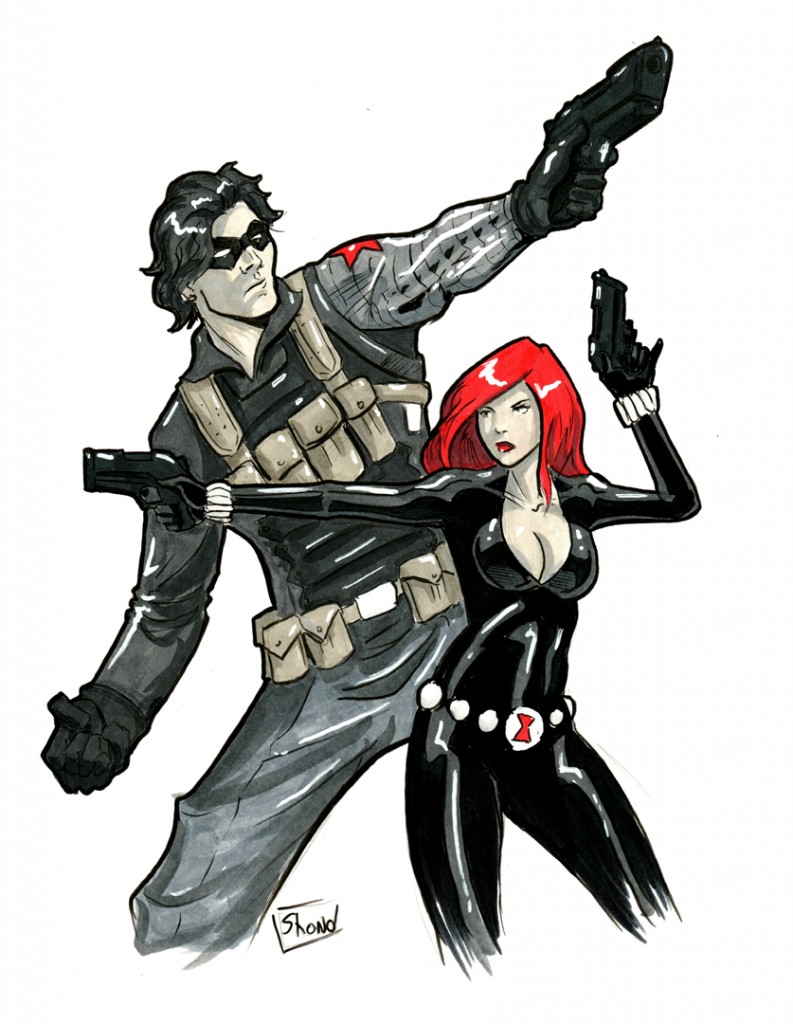 793x1024 Dragoncon Sketch Winter Soldier And Black Widow Make Comics