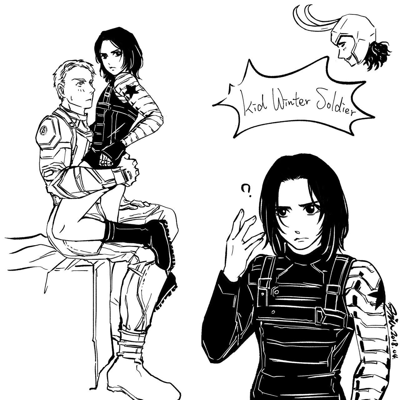 1280x1280 Stuckythorki Kid Winter Soldier!