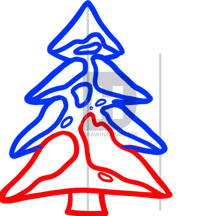 744x720 How To Draw Winter Trees, Winter Trees, Step