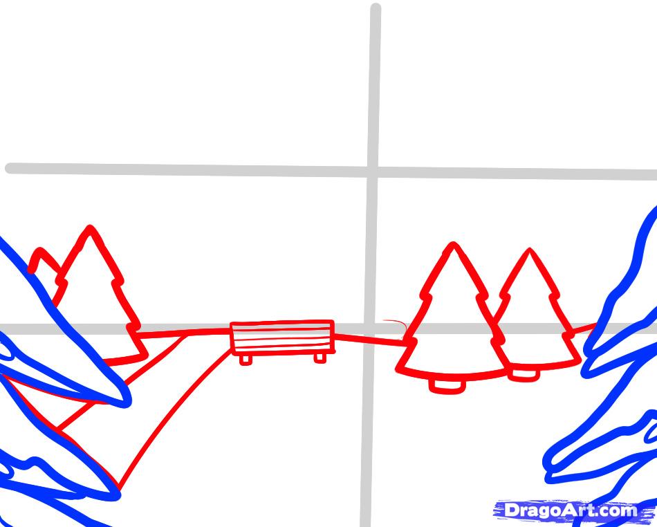 950x762 how to draw a winter wonderland, winter wonderland, step