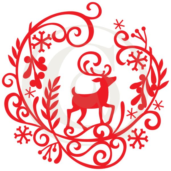 600x600 Winter Wonderland Deer Svgdxf Deer Antelope Cutting Craft