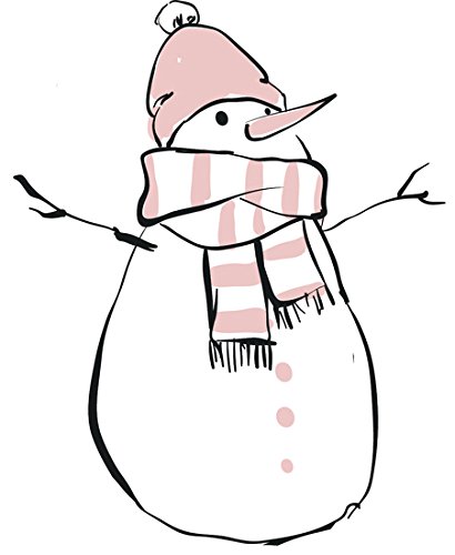 410x500 Girly Pink Winter Wonderland Sketch Vinyl Decal