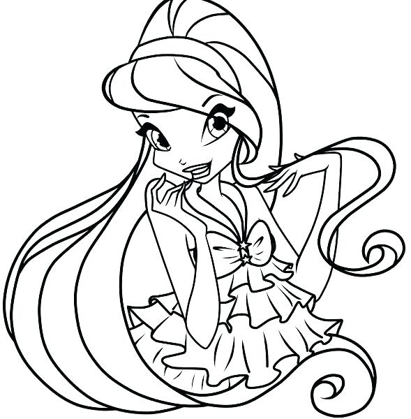 589x600 Club Coloring Pages The Princess Winx Pdf Games Mebelmag