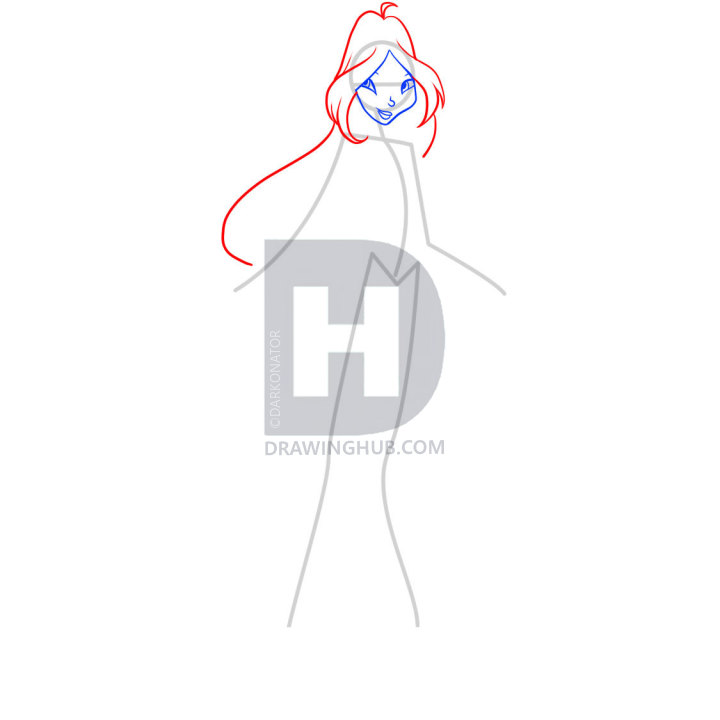720x720 How To Draw Flora, Winx Club, Flora, Step