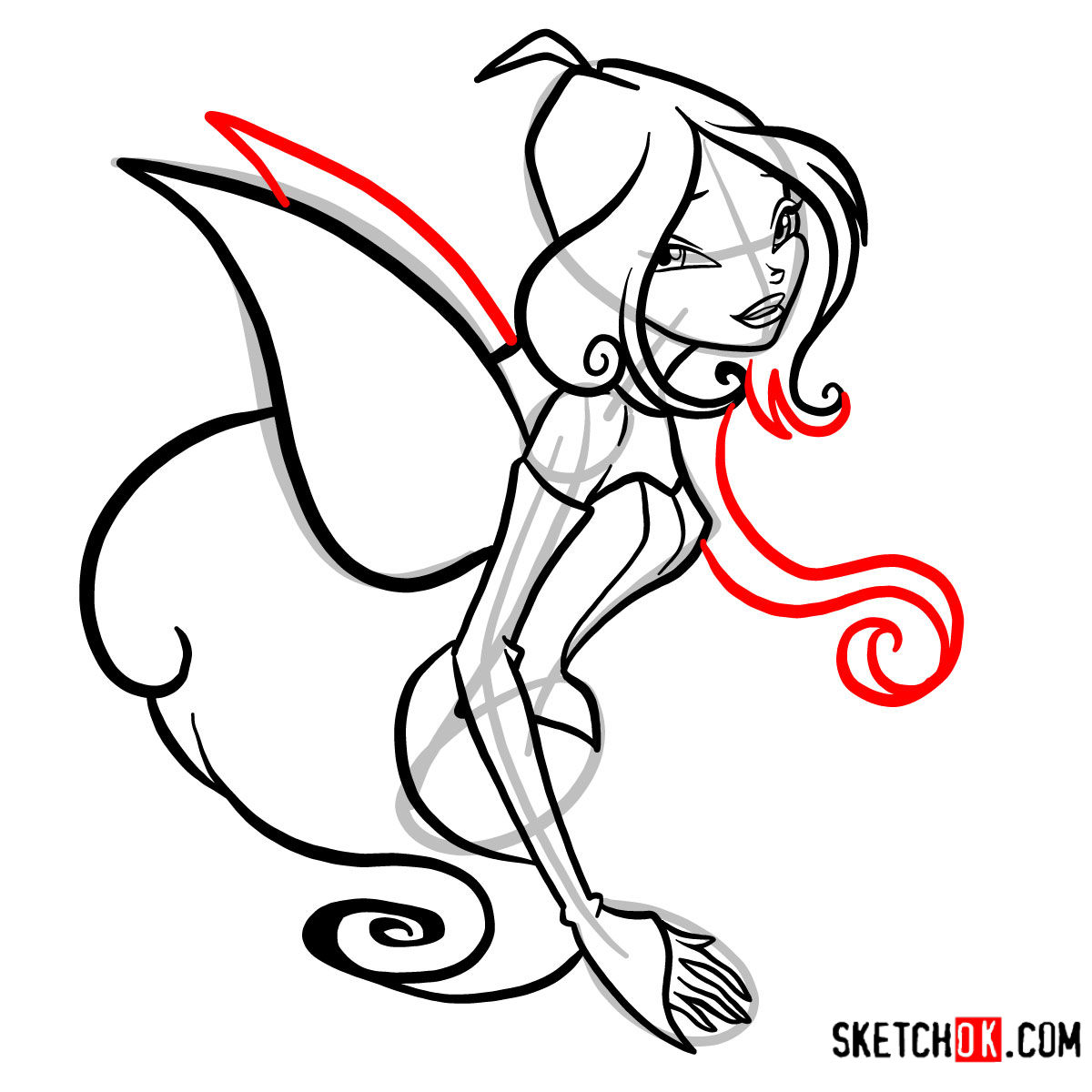 1200x1200 How To Draw Flora With Fairy Wings