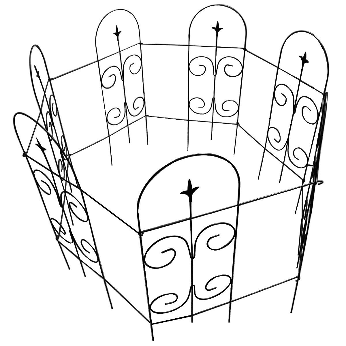 1200x1200 decorative fence for garden x metal fence panels black