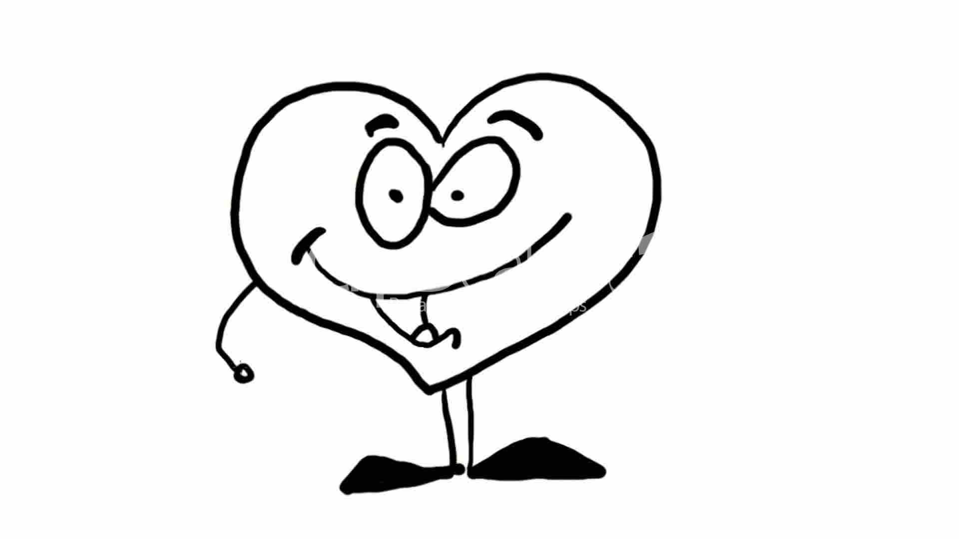 1920x1080 Drawing Of Cartoon Heart Human Take Baton,hand Painting Video