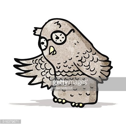 414x414 Cartoon Wise Owl Premium Clipart