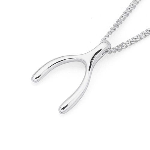 500x500 sterling silver mini wishbone pendant