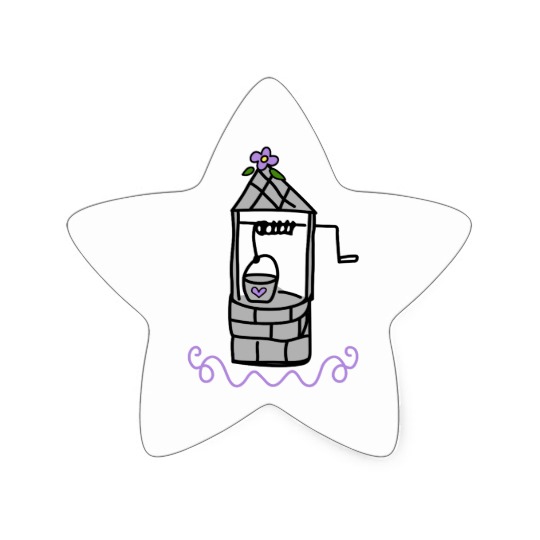 540x540 Wishing Well Star Sticker