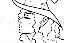 210x140 Tag Drawing Of A Witch Face