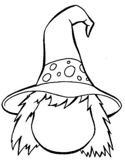 412x534 Witch Face Clipart Black And White