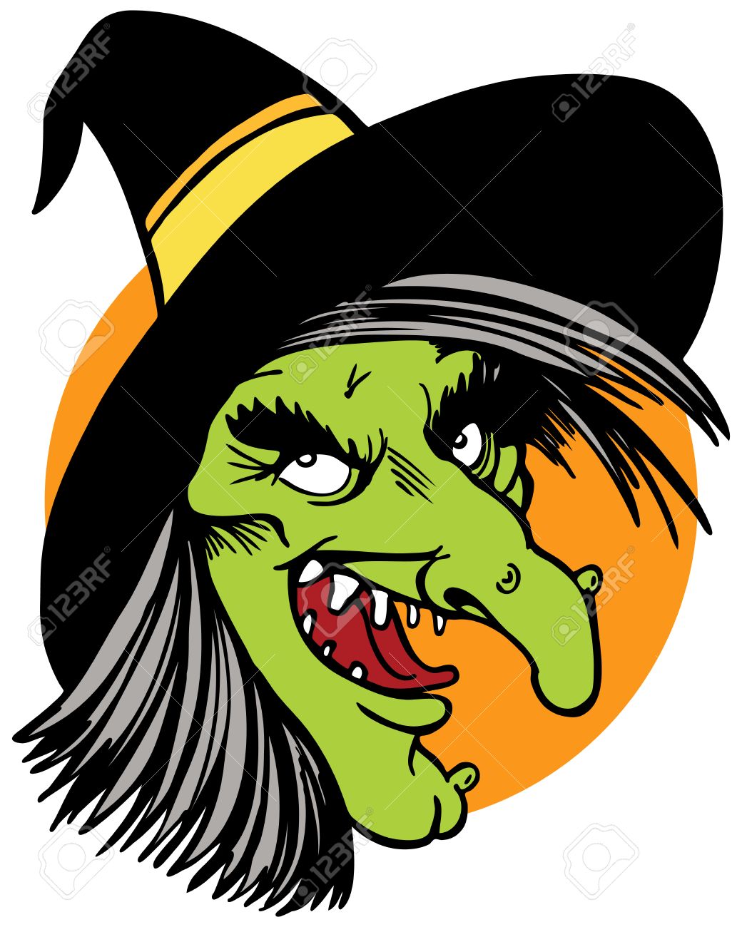 1040x1300 Witch Face Drawing Clipart Station