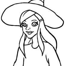 220x220 Young Witch Face Coloring Pages