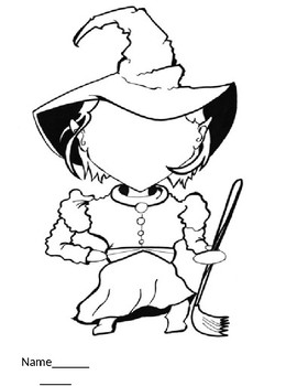 270x350 Color Witch Halloween Falloween Coloring