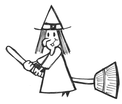 400x343 Huge Collection Of 'cartoon Witch Drawing' Download More Than