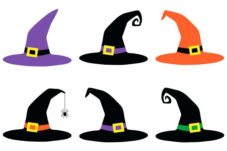 750x500 Witch Hat Black Drawing Knobs Set Screw Clipart