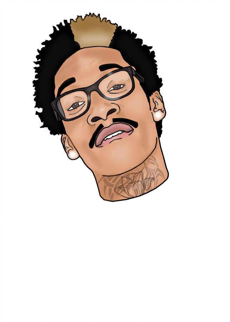 755x1058 wiz khalifa cartoon design