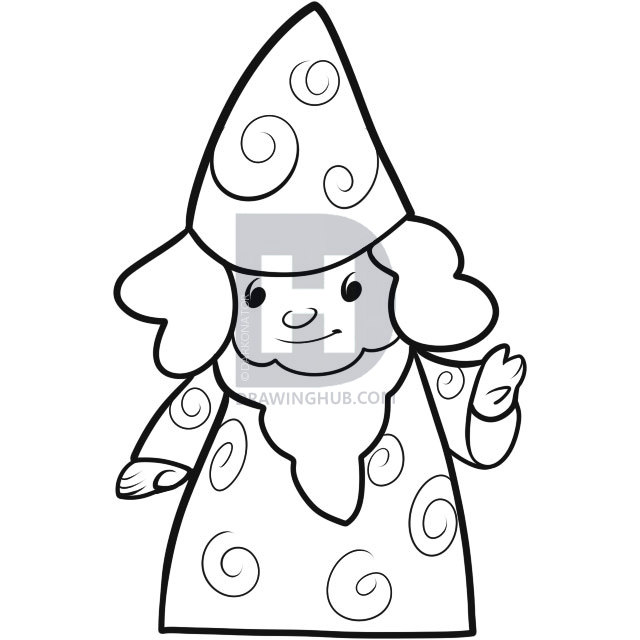 640x640 How To Draw A Wizard For Kids, Step