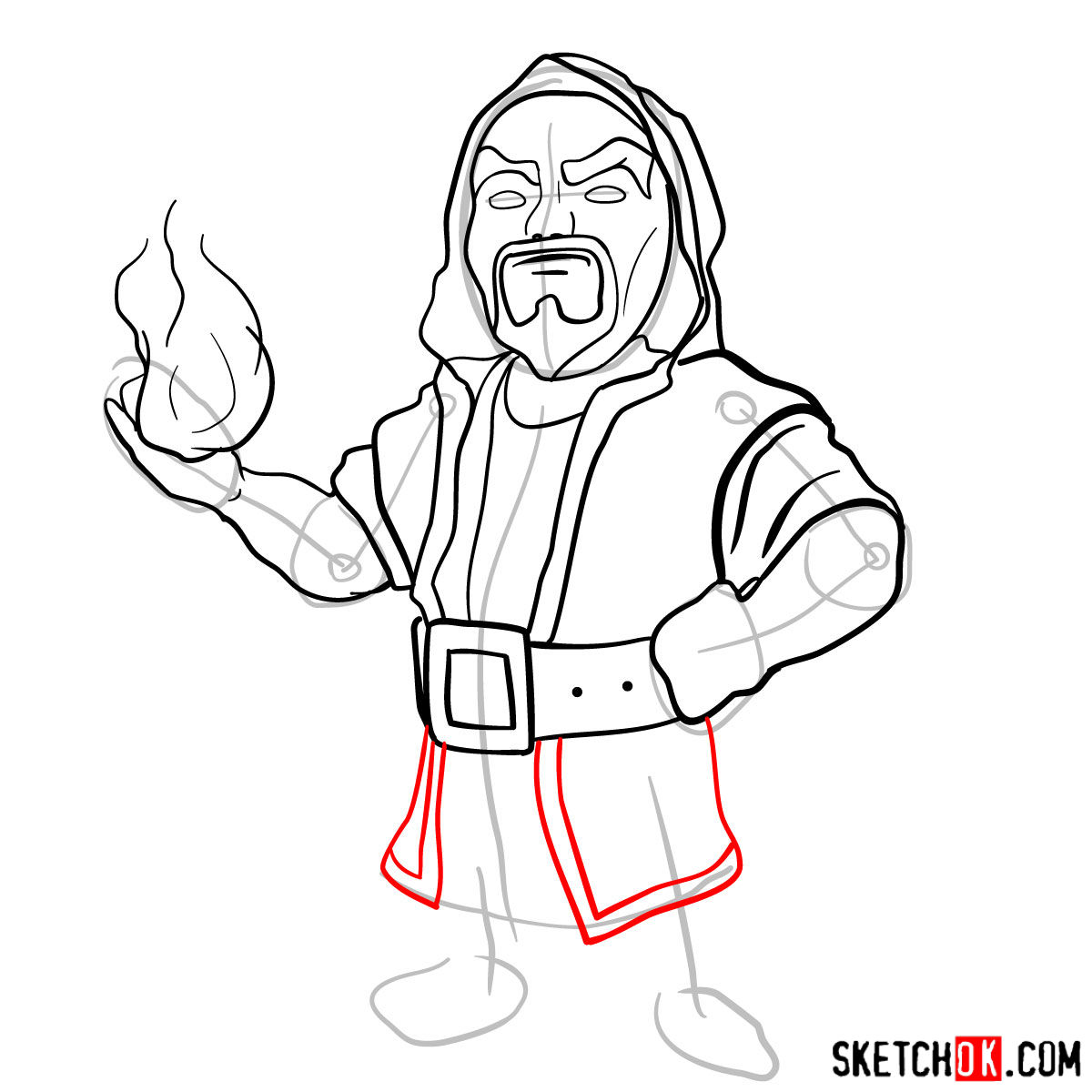1200x1200 How To Draw Wizard From Clash Of Clans