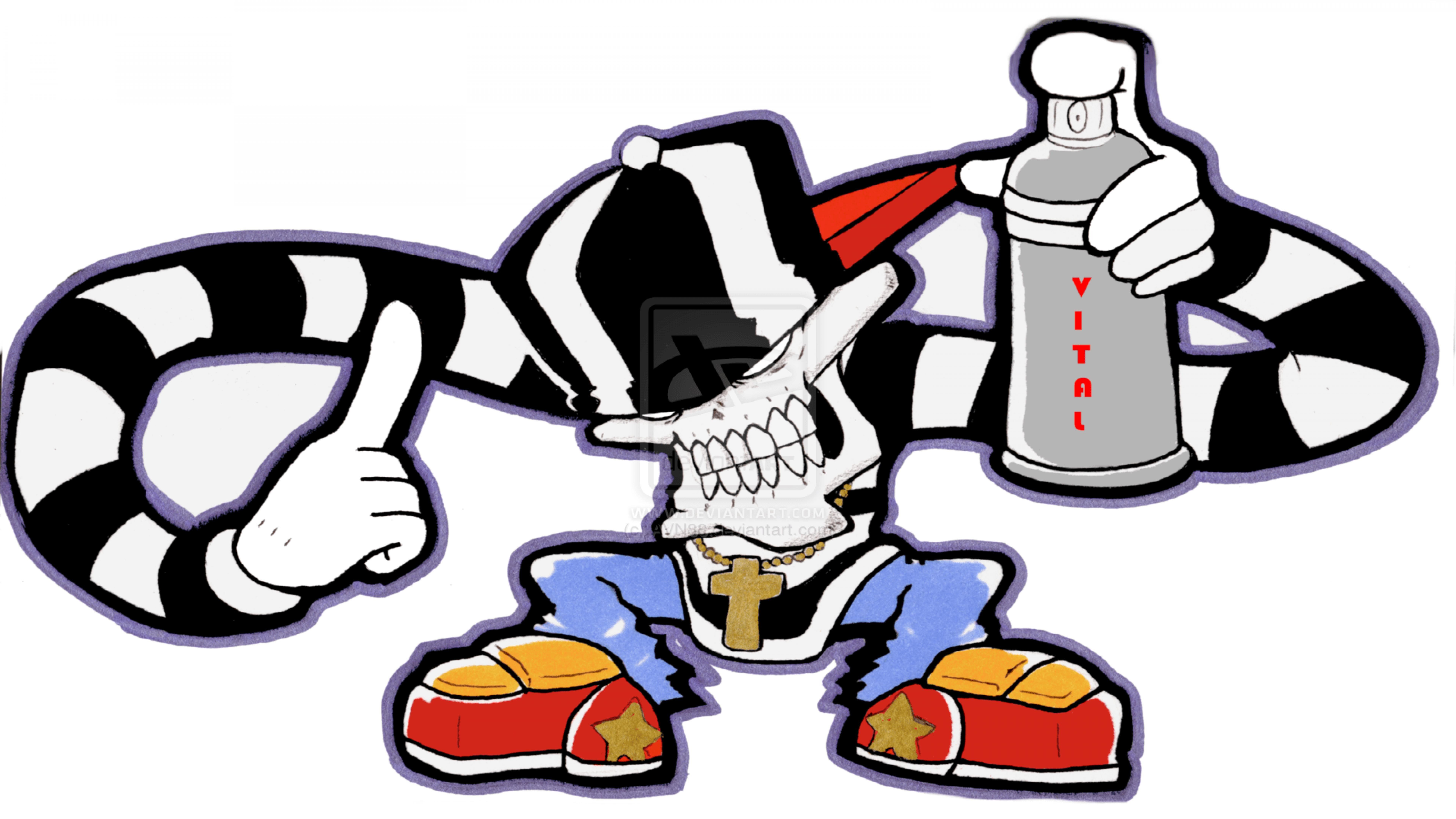 7680x4320 Graffiti Drawings Of Spray Cans