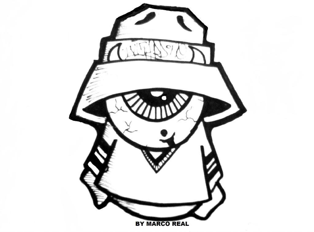 1024x756 One Eye Graffiti Sticker