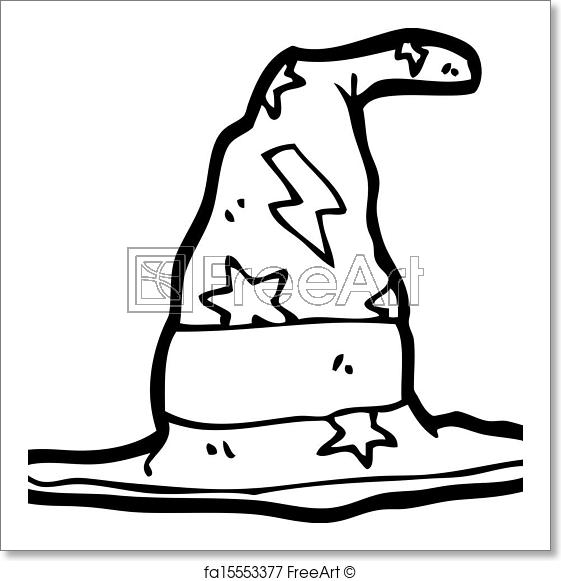 561x581 Free Art Print Of Cartoon Magic Wizard Hat Freeart