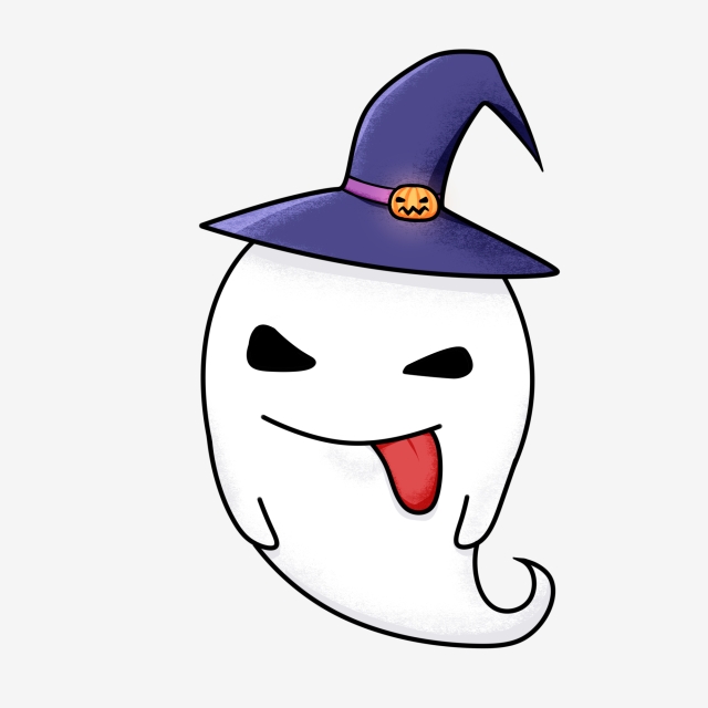 640x640 Halloween Ghost Elements Spelling Tongue Wearing A Ghost Painted