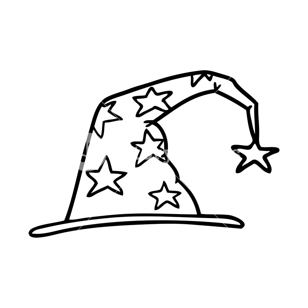 1000x1000 Cartoon Wizard Hat Royalty Free Stock Image