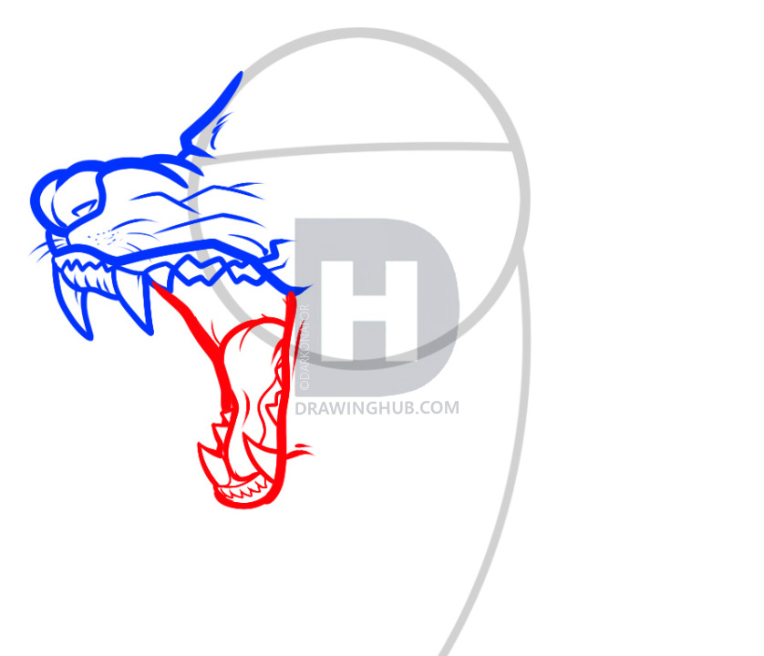 838x720 How To Draw An Angry Wolf, Angry Wolf, Step