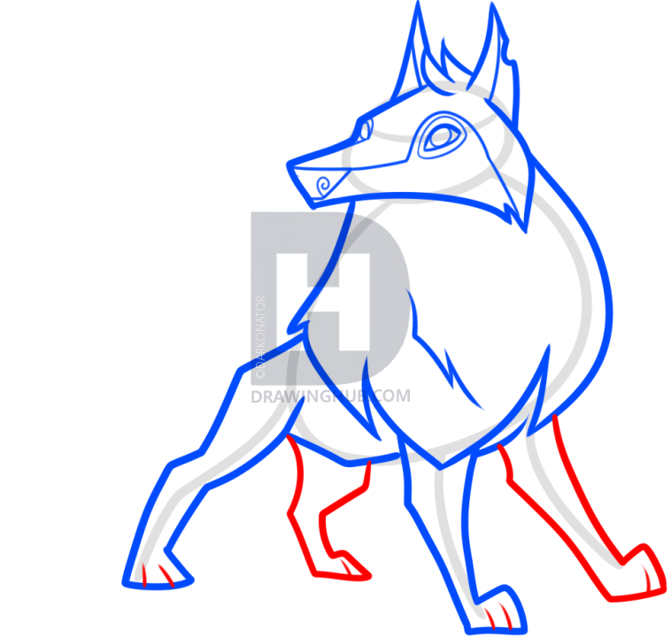 758x720 How To Draw An Animal Jam Arctic Wolf, Step