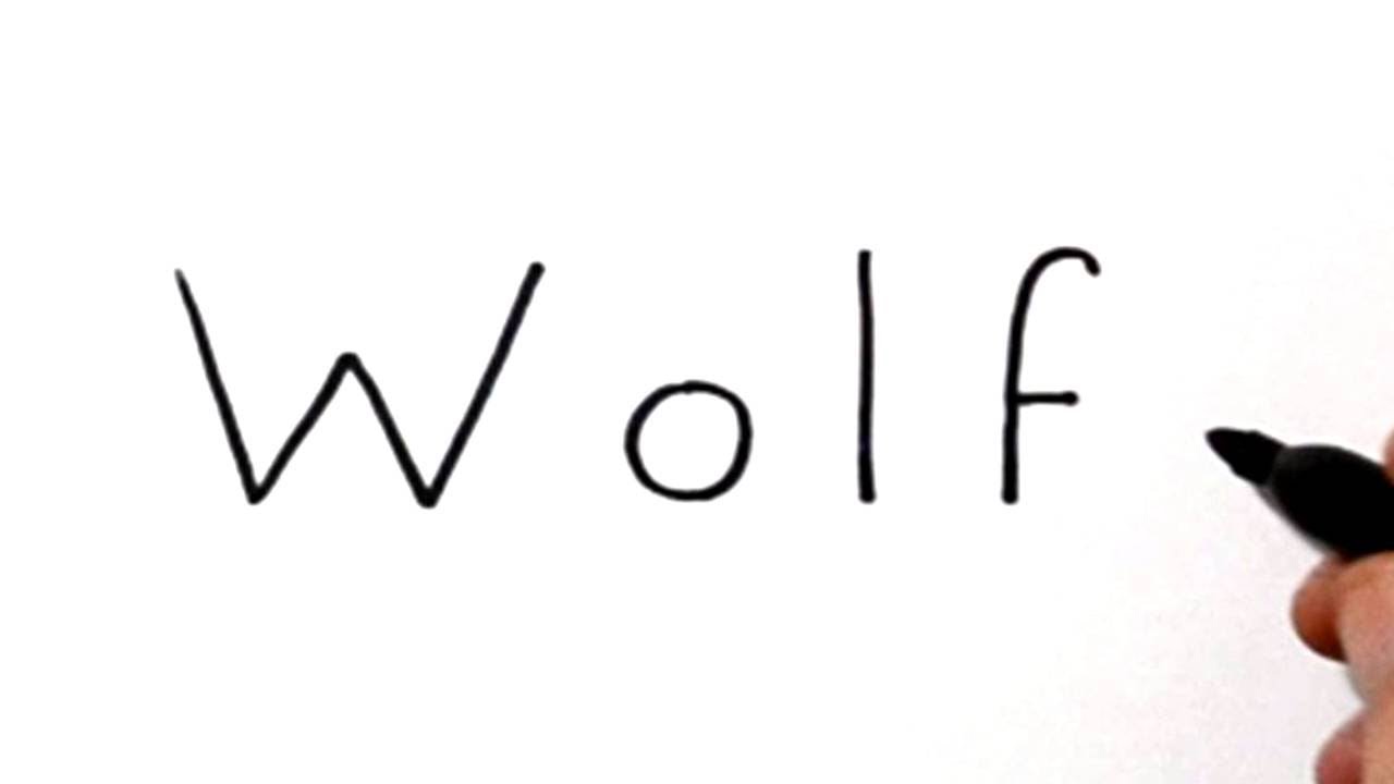 1280x720 How To Draw A Wolf Using The Word Wolf