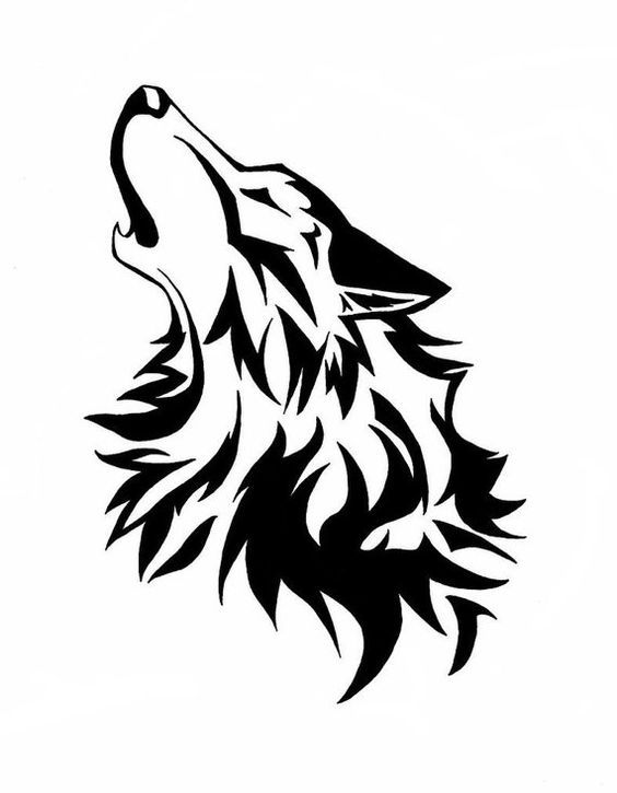 564x725 Wolf Head Stencil