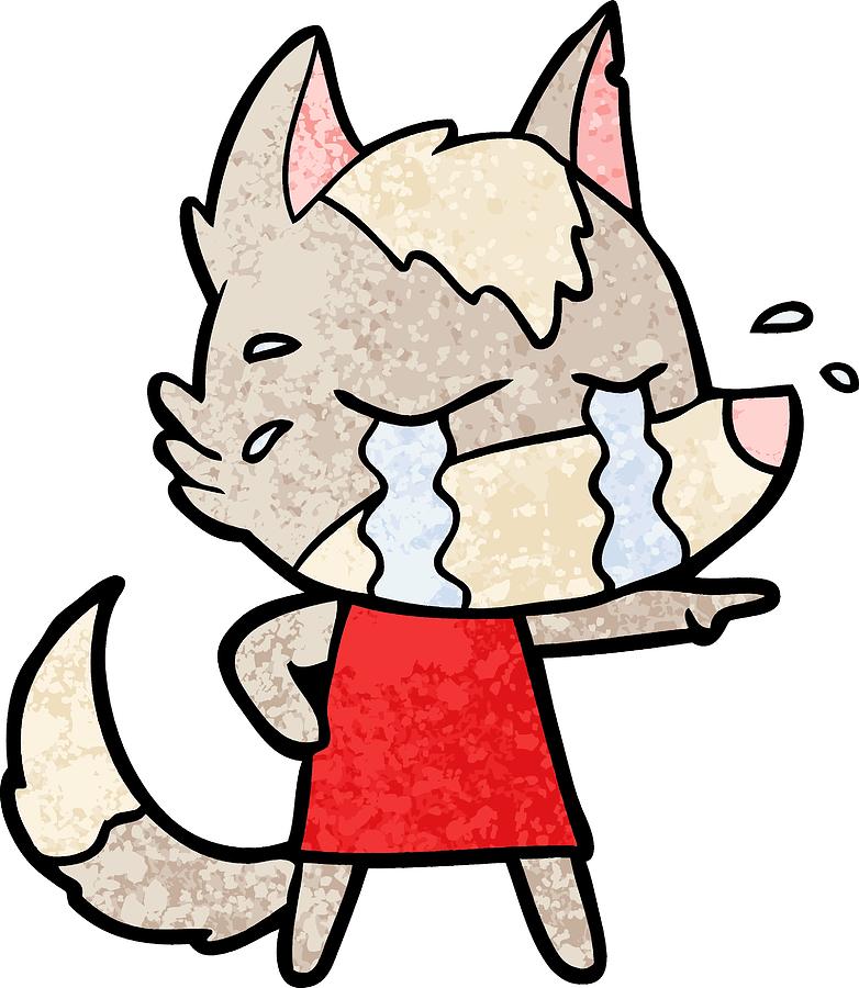 782x900 Cartoon Crying Wolf Drawing