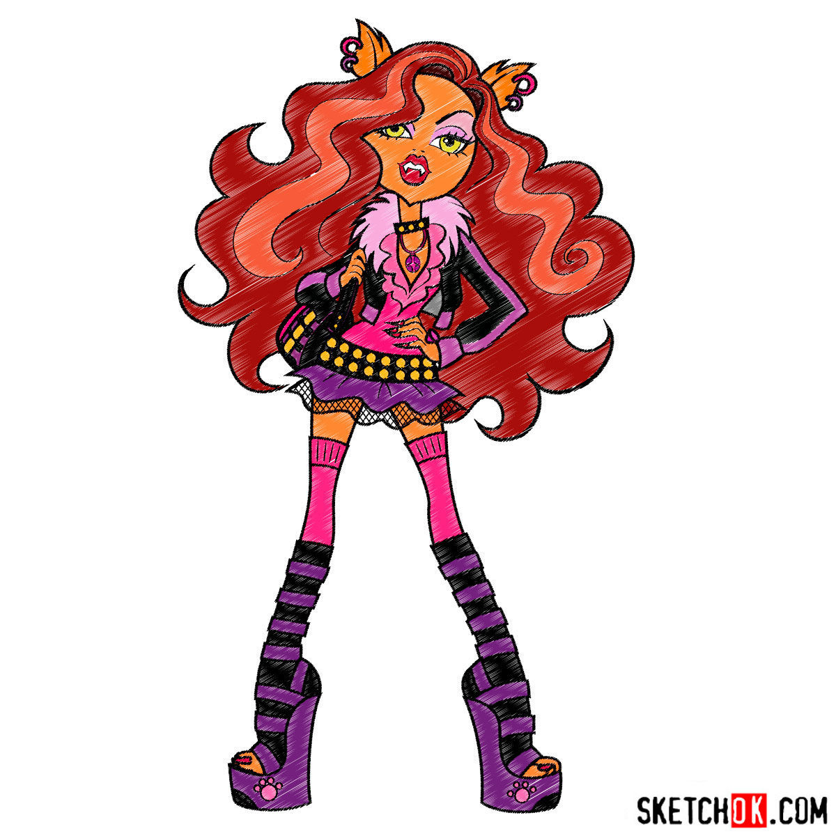 1200x1200 Huge Collection Of 'clawdeen Wolf Drawing' Download More Than