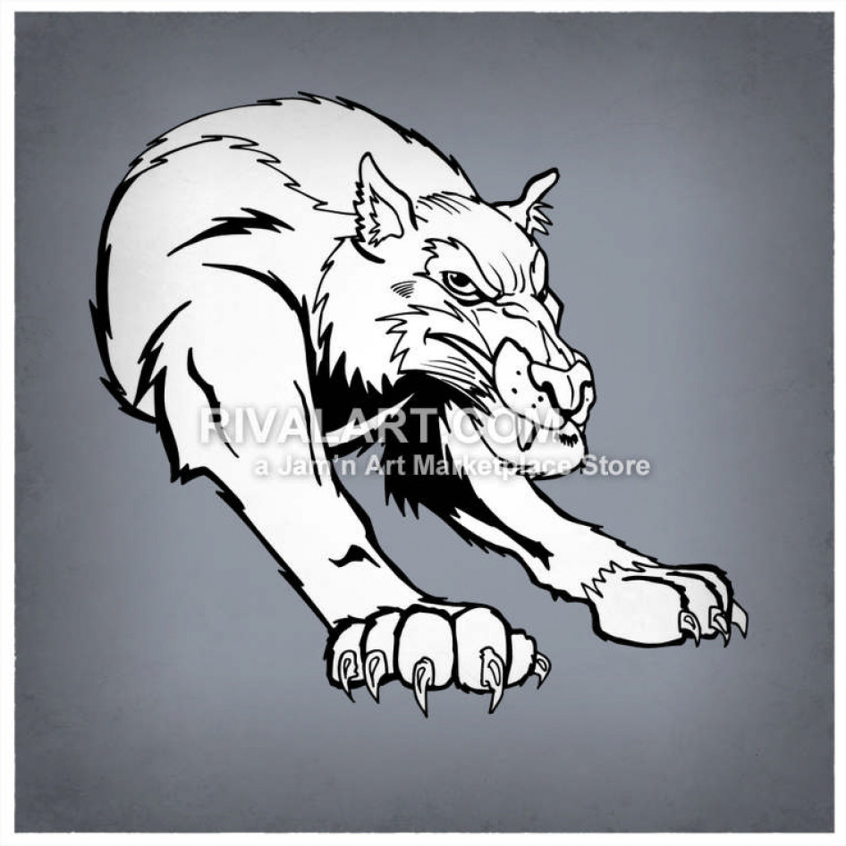 946x946 Wolf With Claws