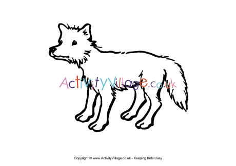 460x325 Wolf Cub Colouring Page
