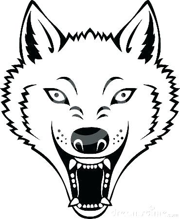 370x450 Wolf Outline Drawing Grey Wolf Drawing