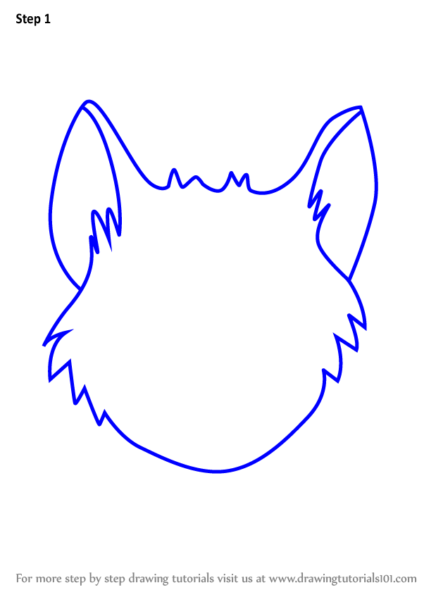 602x848 Learn How To Draw A Wolf Face For Kids