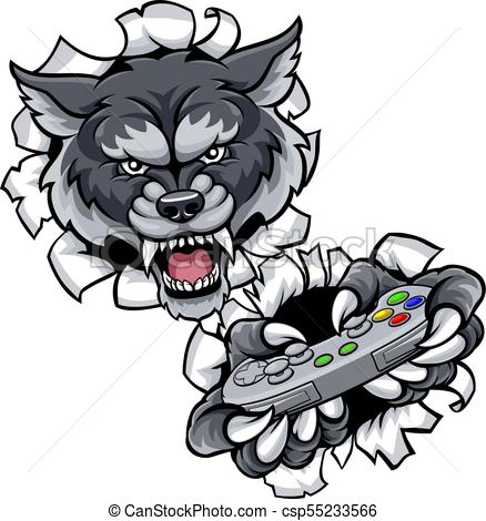 438x470 Wolf Esports Gamer Animal Mascot A Tiger Angry Animal Esports