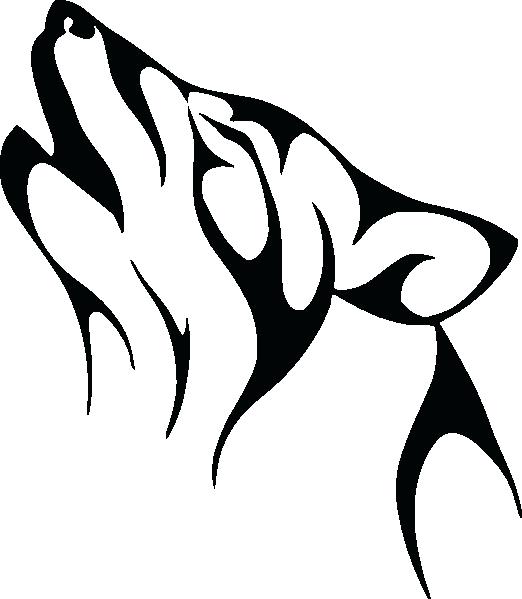 522x599 Wolf Outline Drawing Latest For Wolf Outline