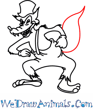 300x350 How To Draw Big Bad Wolf