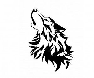 300x250 Wolf Is Howling Drawing Wallpaper Tattoos Tribal Wolf Tattoo