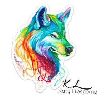 311x311 holographic regal phoenix sticker from katy lipscomb volkci