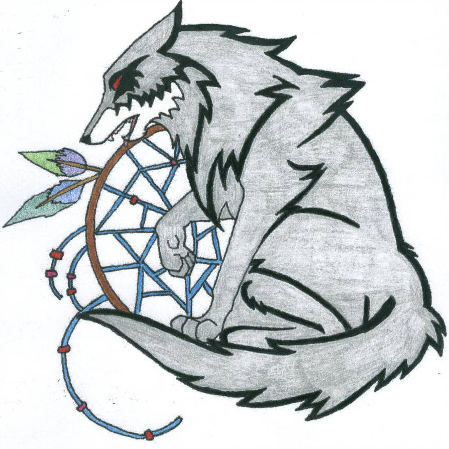 894x894 Dreamcatcher Wolf Tattoo