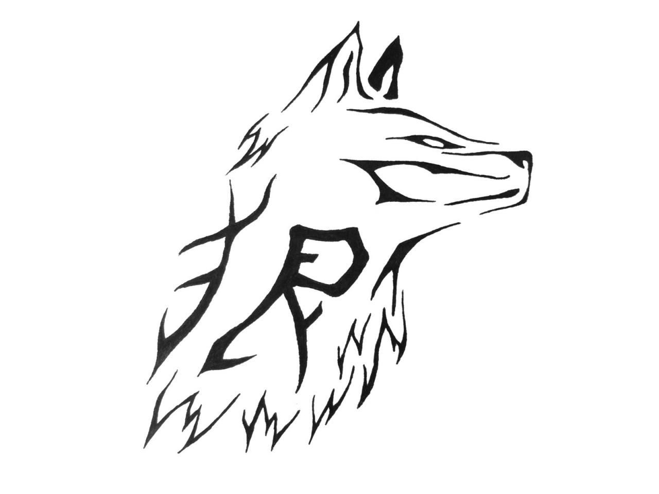 1280x960 Amazing Tribal Wolf Head Tattoo Design Tattoo Ideas Simple