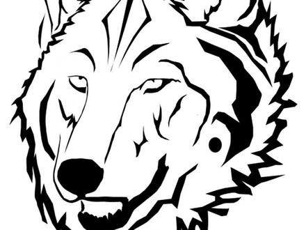 440x330 Wolf Face Coloring Page, Face Wolf Mask Coloring