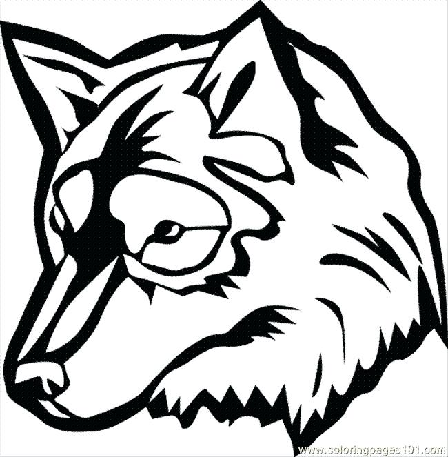 650x663 Wolf Face Coloring