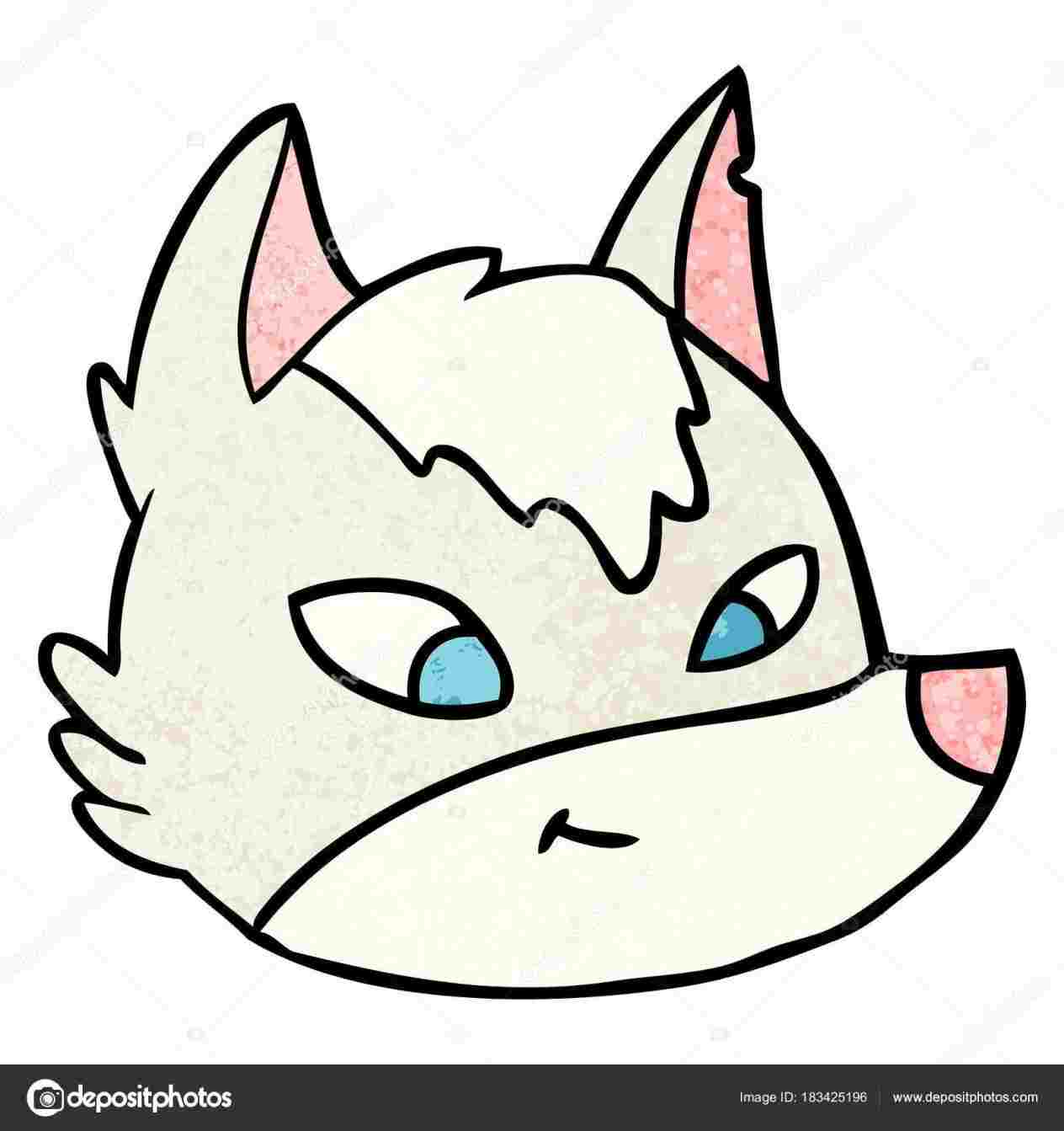 1264x1343 Cartoon Wolf Face Drawing